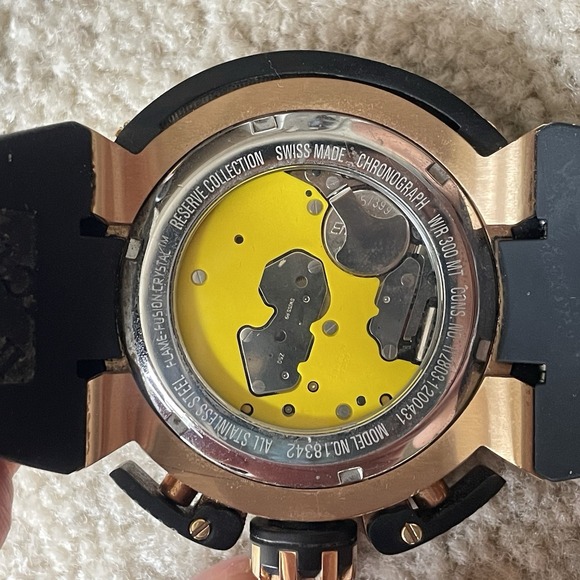 Invicta Reserve Cronograph Mens Watch Black Gold‎ Model 18342 Water Resistant - Picture 7 of 8